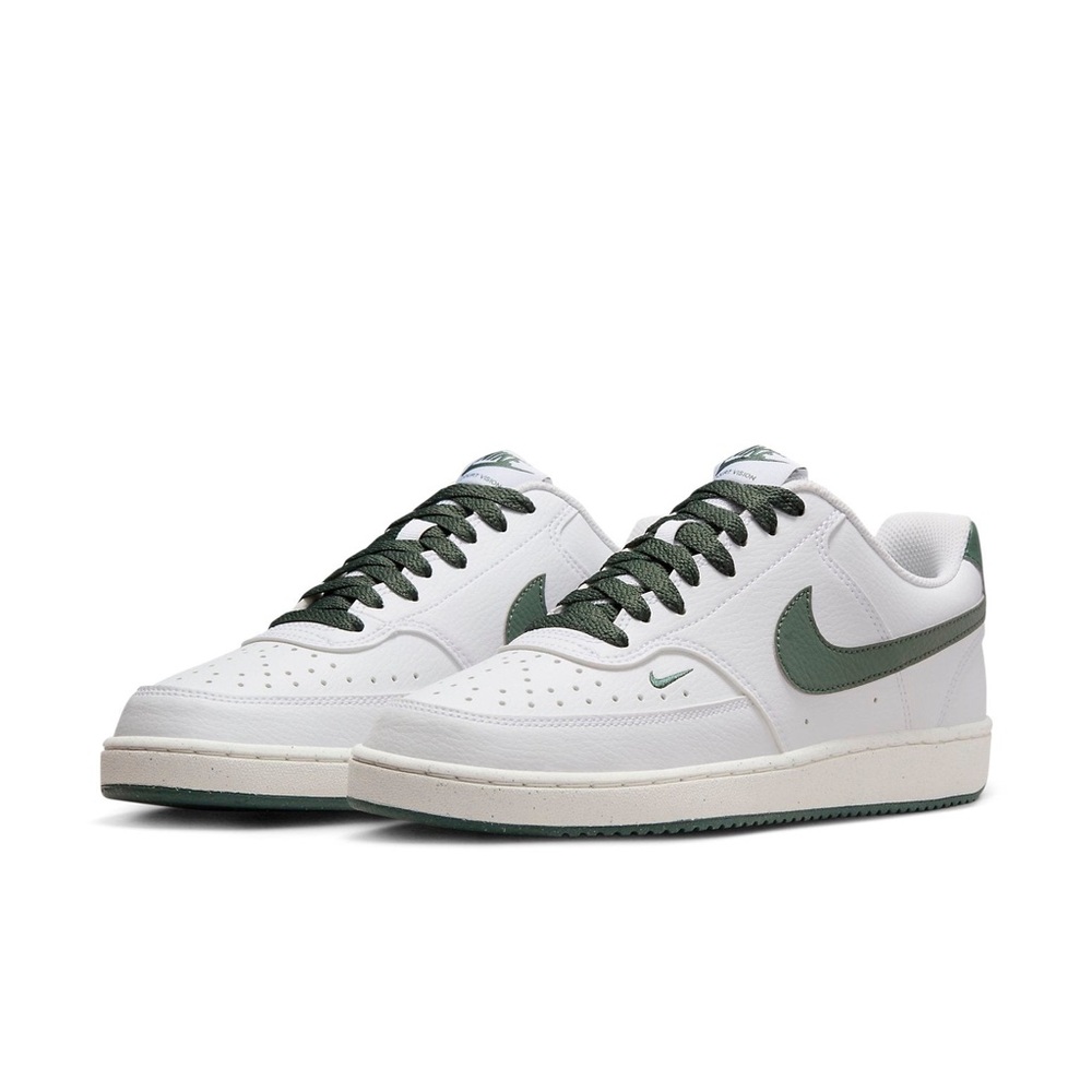 NWT Nike Womens Classic White and Dark Green Sneakers